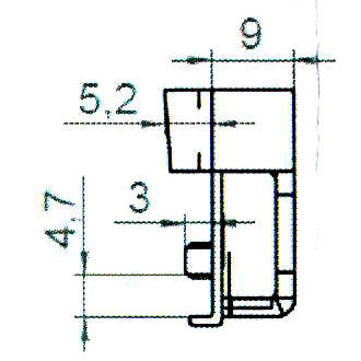Sicherheitsschließblech SBS.K.9-44 PVC Profile Nutmittenlage 9 mm