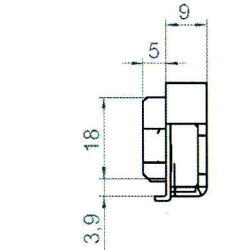Sicherheitsschließblech SBS.K.9-92 PVC Profile Nutmittenlage 9 mm
