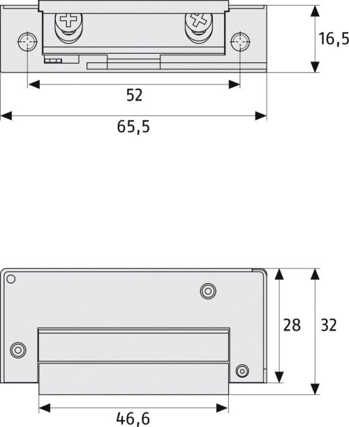 ABUS ET 75 Elektrischer Türöffner Maße