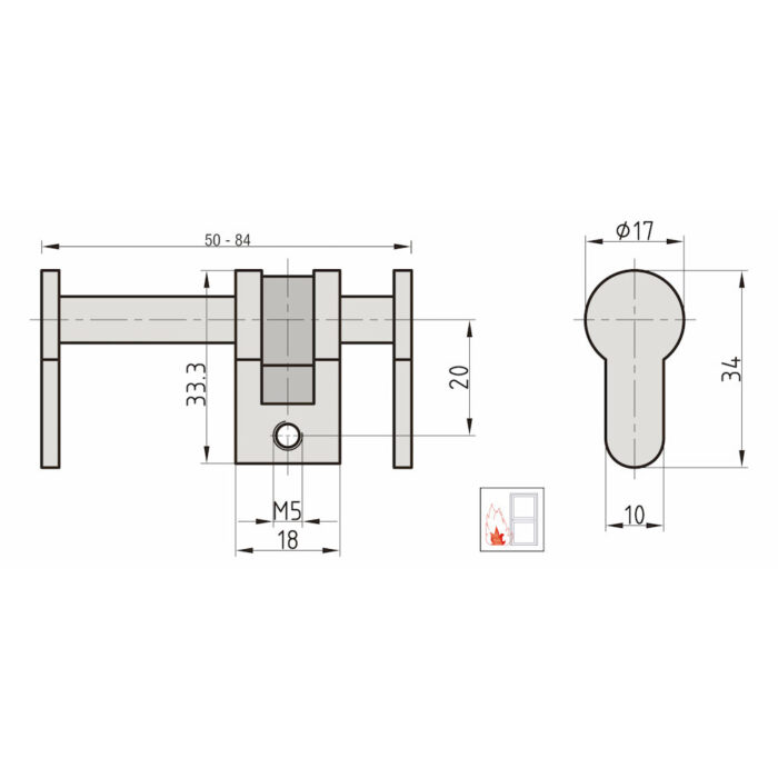 BZU 100 Universal-Blindzylinder 50 - 84 mm